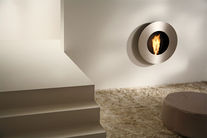 دکوراسیون داخلی مدرن با شومینه های برقی و الکلی | میهن بناCHAPEAU-Contemporary-Circular-Fireplace