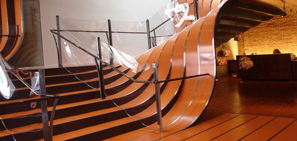 طراحی پله های فروشگاه Longchamp نیویورک