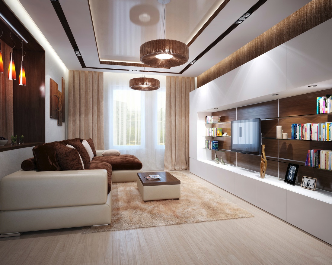 Brown-cream-living-room-L-shaped-sofa