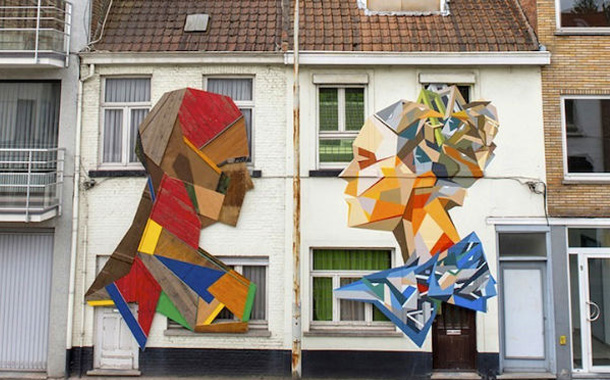 خلق آثار زیبا بر نمای ساختمانها توسط هنرمند بلژیکی!