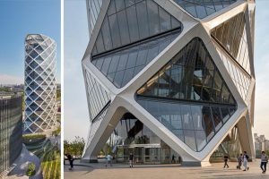 poly international plaza در چین ; ساختمانی با نمای خیره کننده
